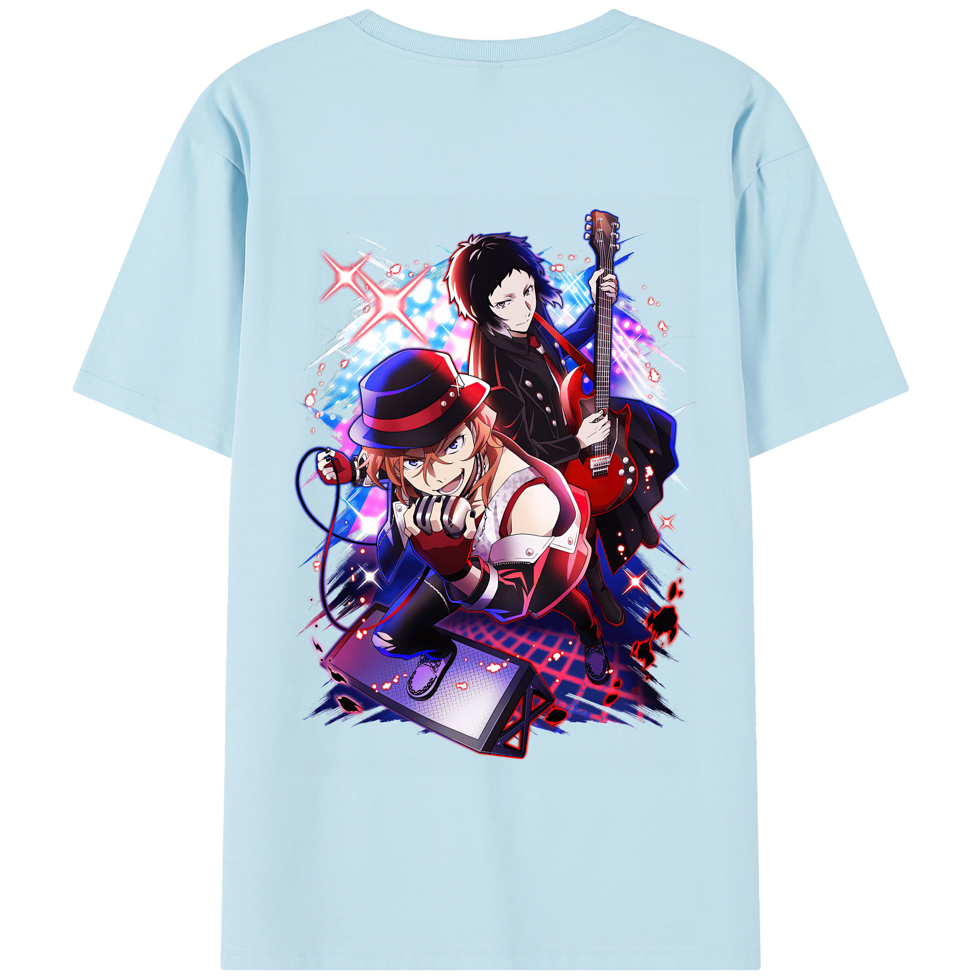 （画像用） 文豪ストレイドッグス Bungo Stray Dogs 綿100％半袖Tシャツ（背面プリント）